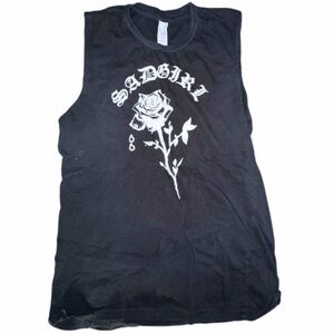 SAD GIRL muscle tee tank top size small